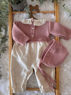 Macacão Rosa velho com touca