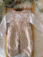 Jardineiras florais de menina