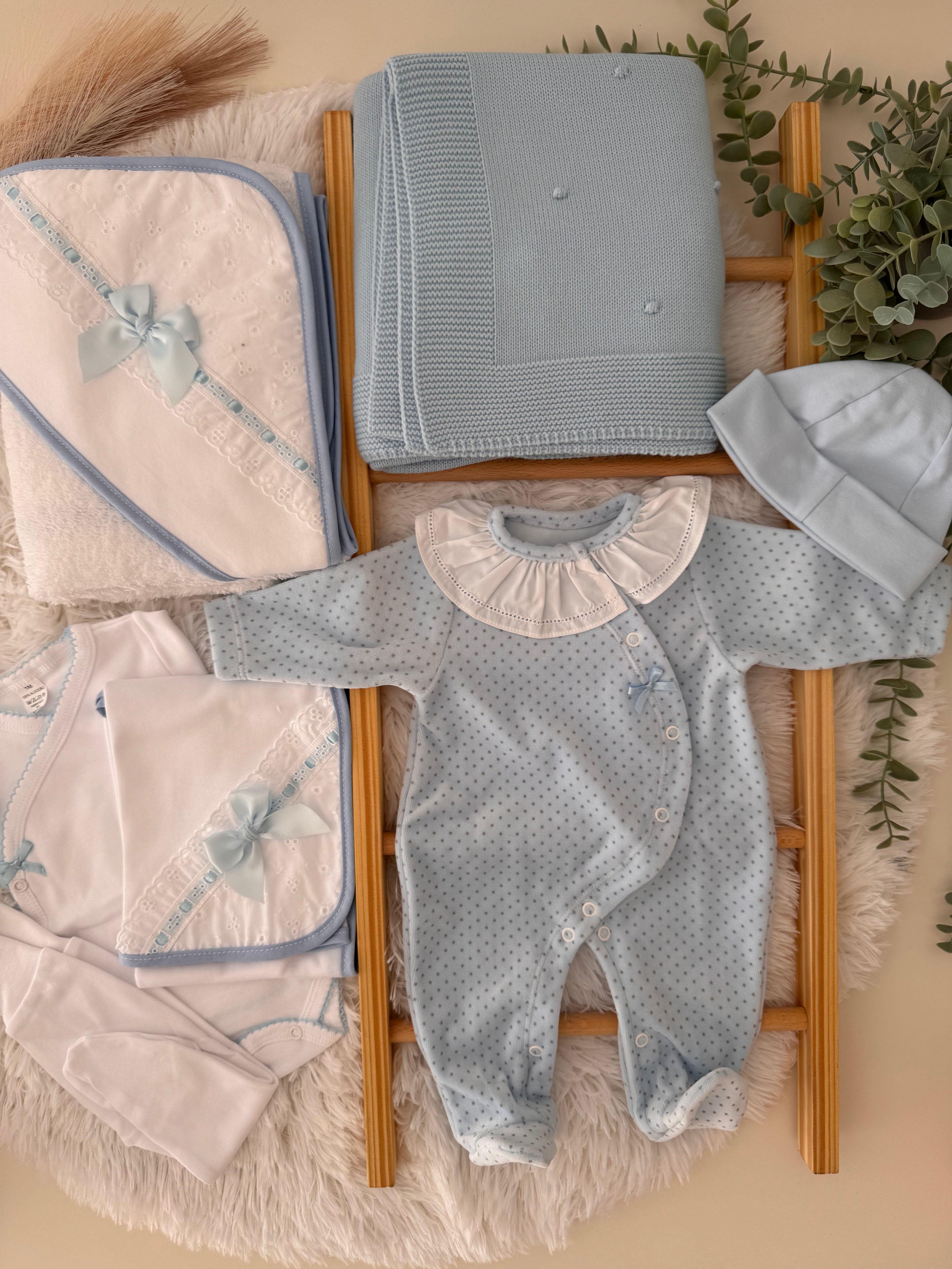 Conjunto de maternidade Azul Veludo