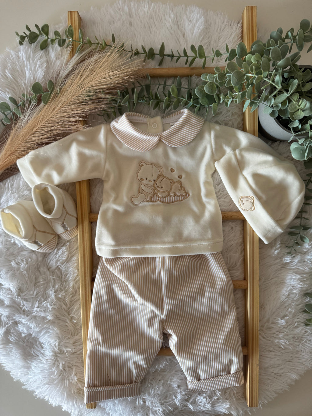 Conjunto Ursinho bege