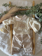 Conjunto Ursinho bege
