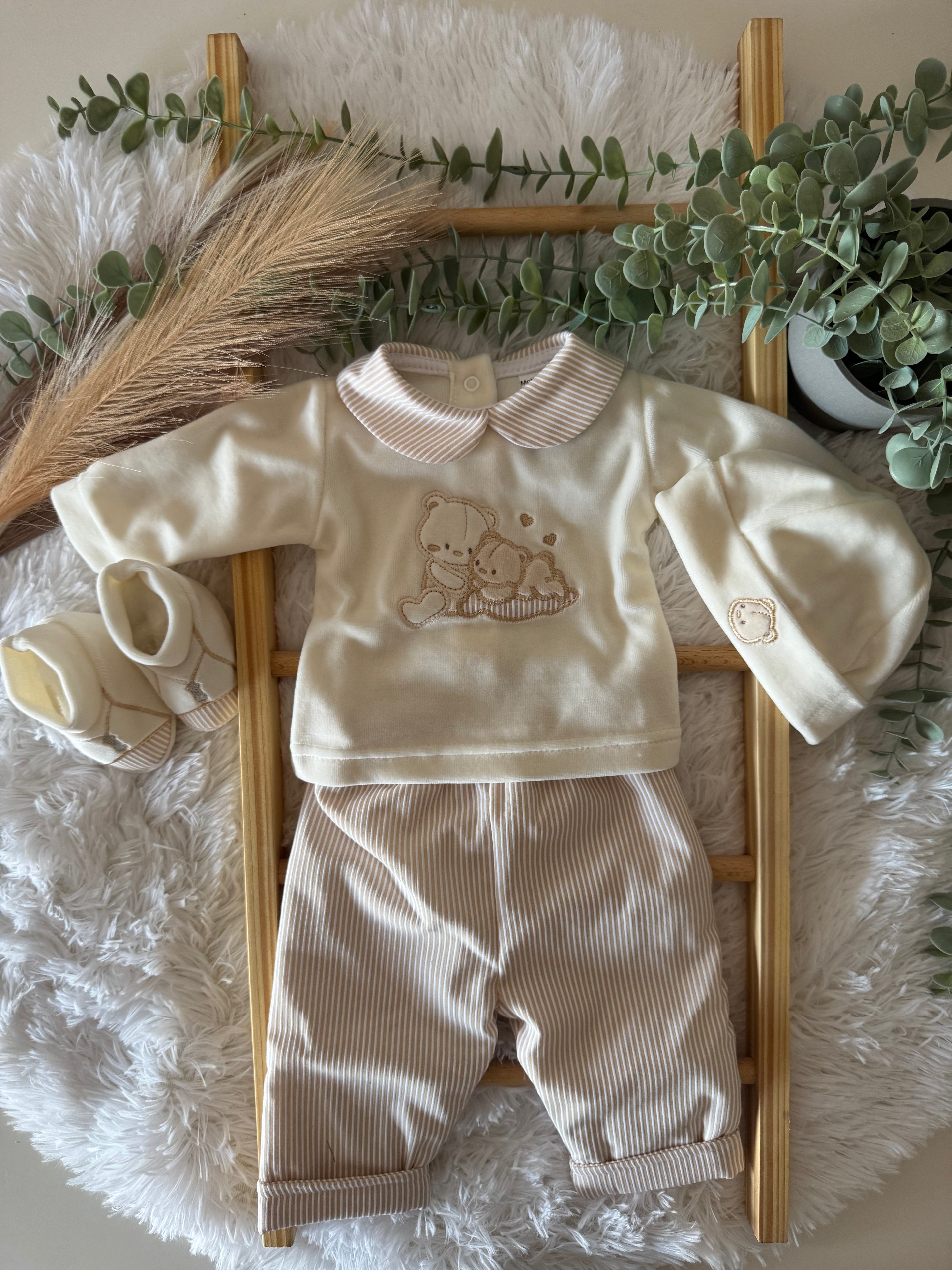 Conjunto Ursinho bege