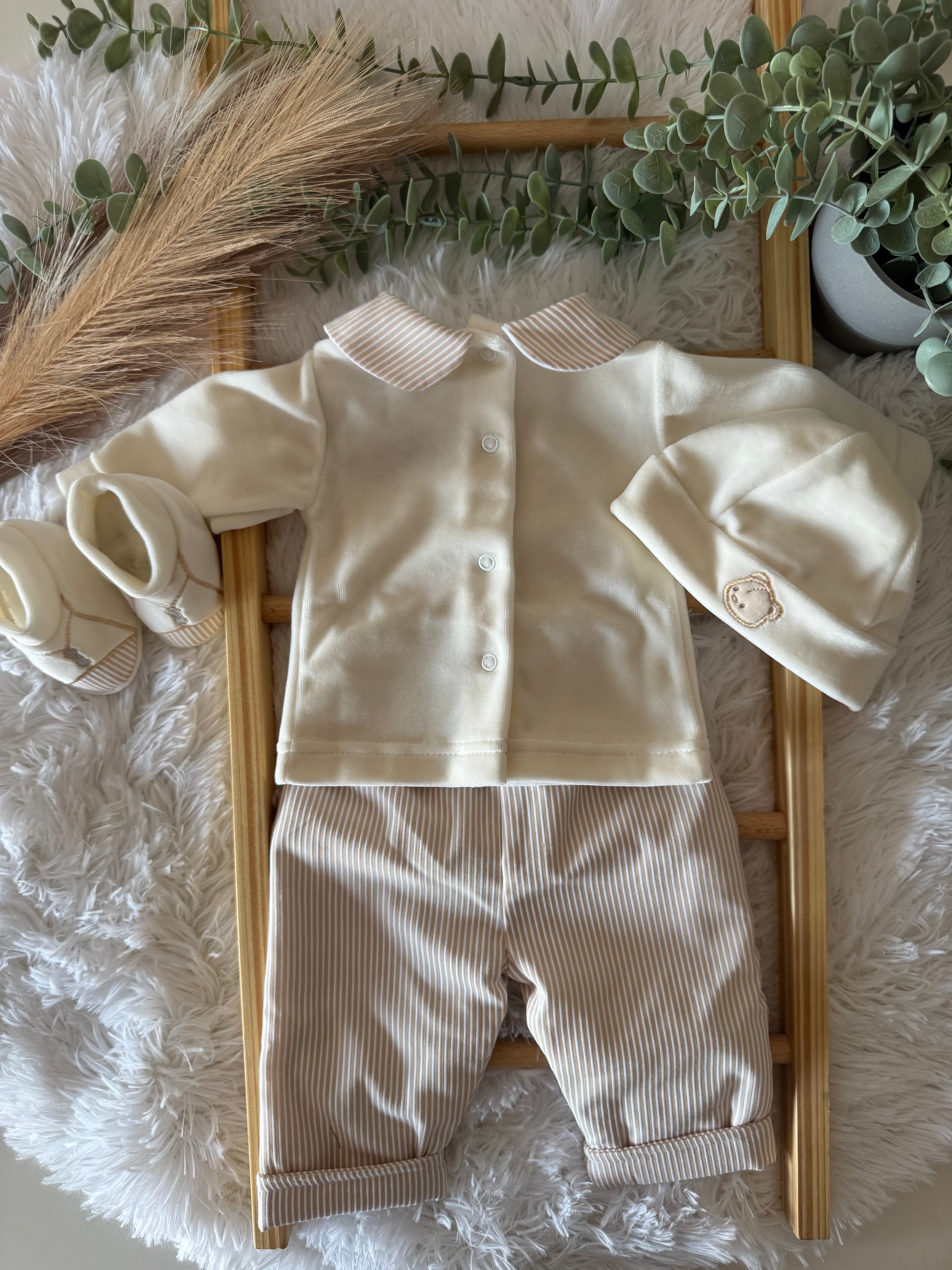 Conjunto Ursinho bege