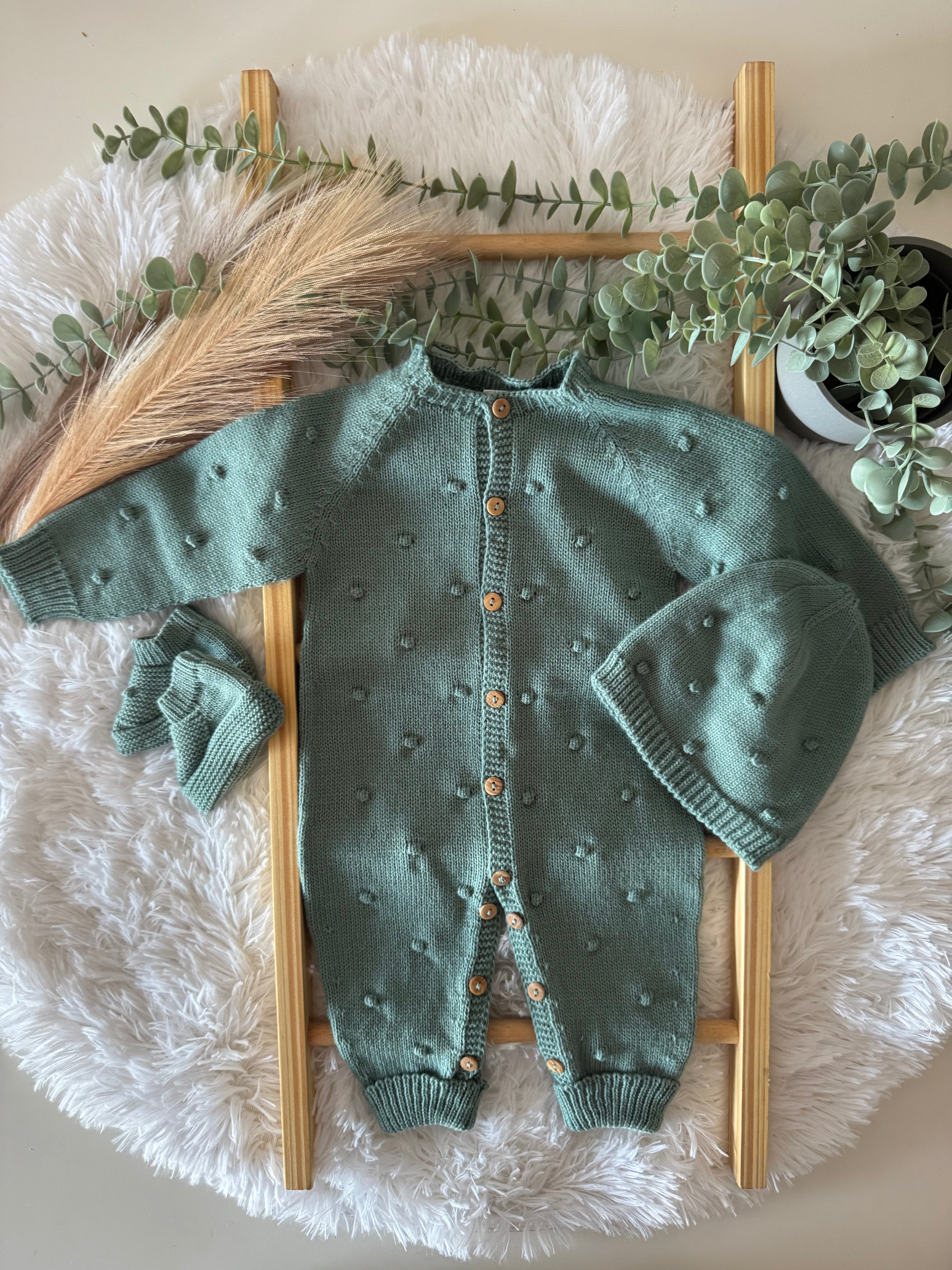 Macacão de malha verde