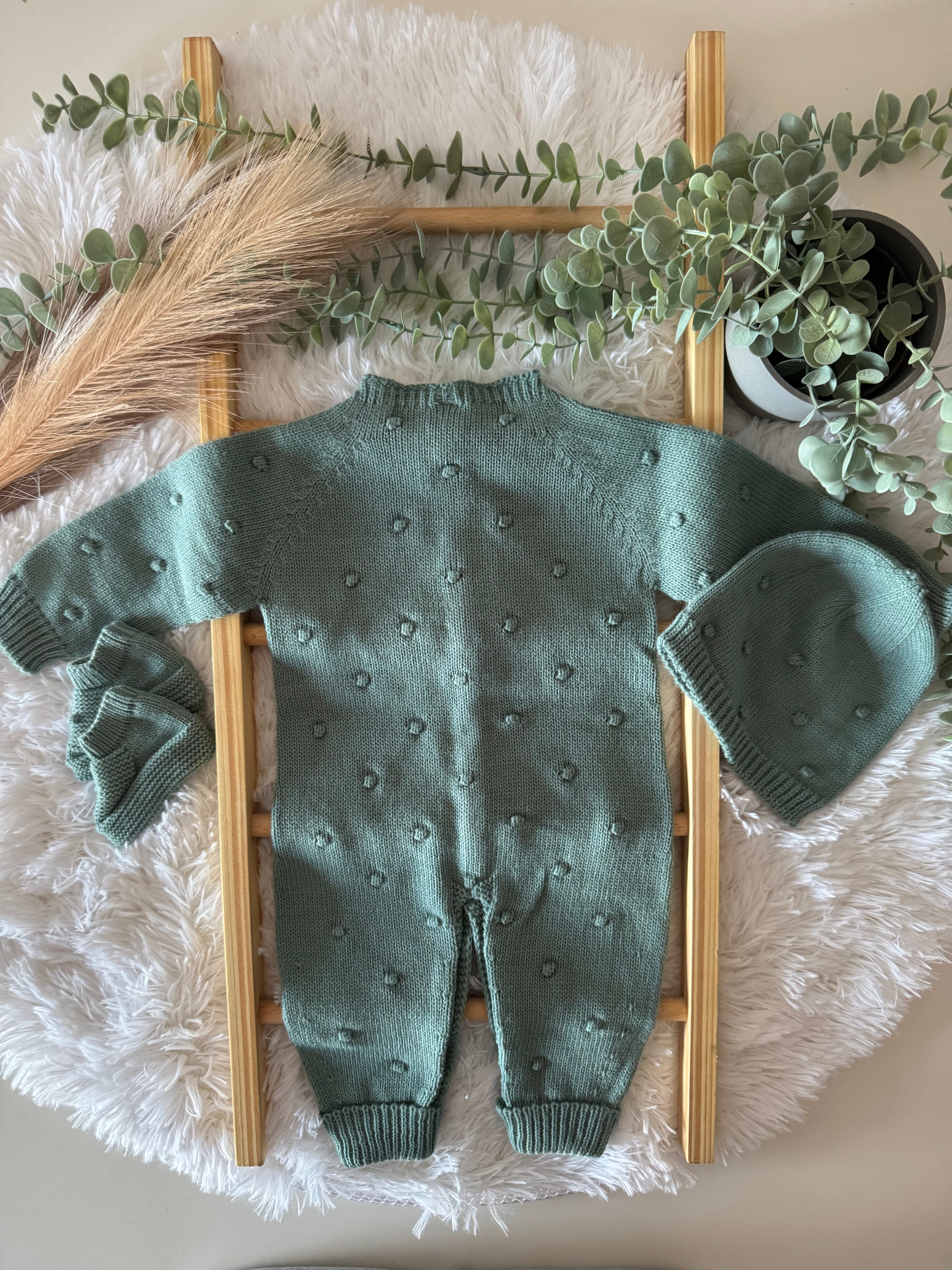 Macacão de malha verde