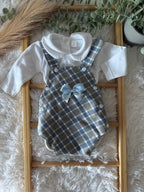 Conjunto Fofo de Xadrez azul