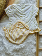 Blusa e tapa fralda amarelo da Calamaro