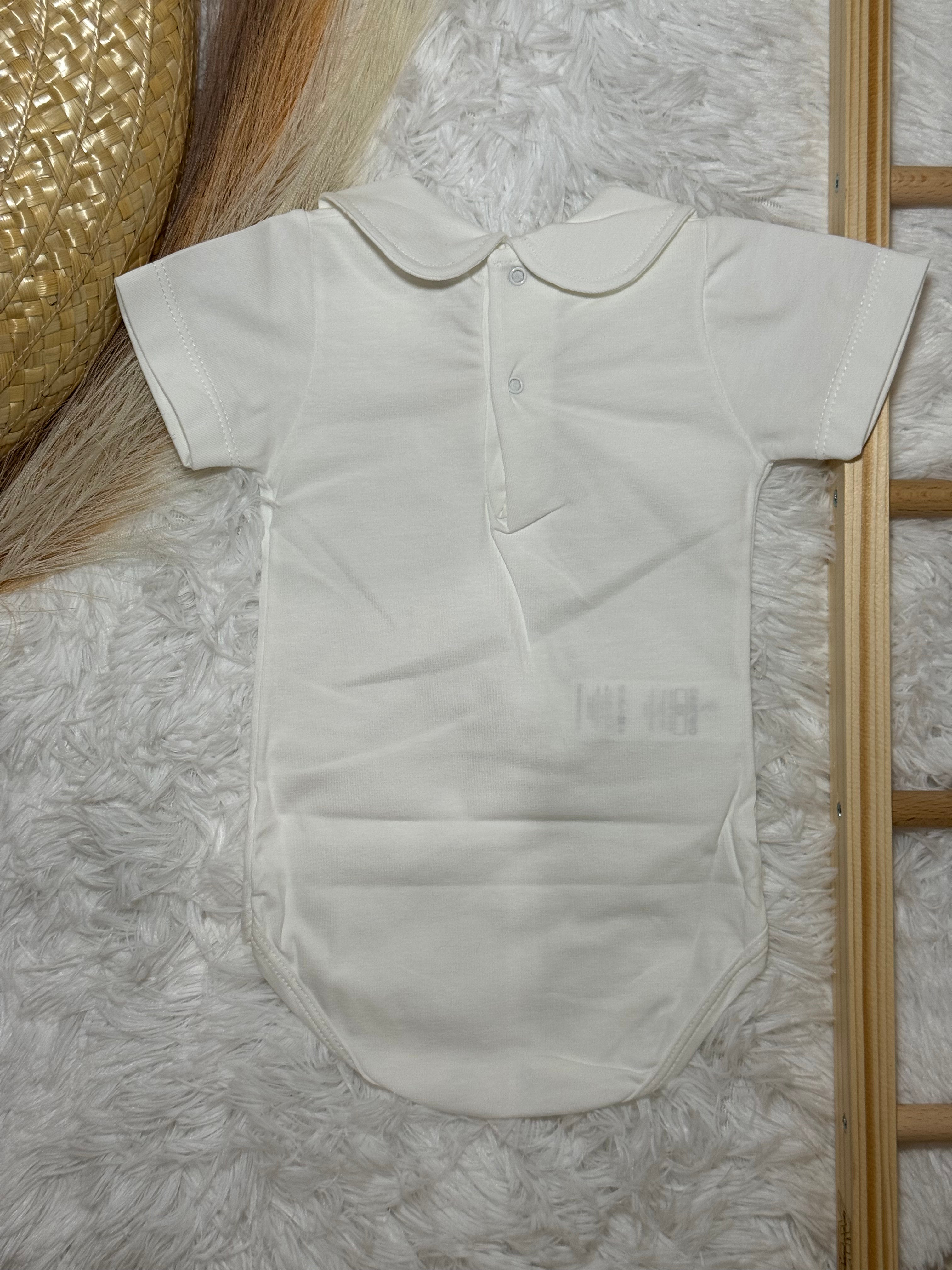 Body de manga curta gola redonda